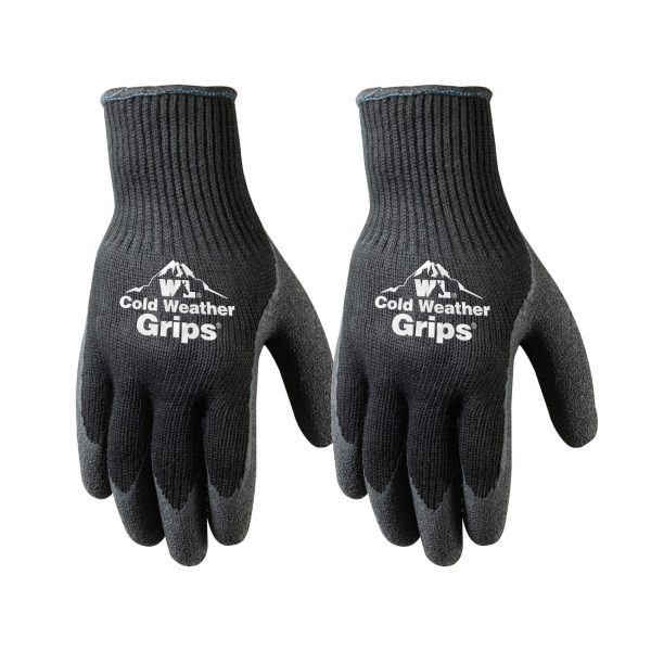 Men's 2-Pack Latex Coated Winter Lined Knit Wrist