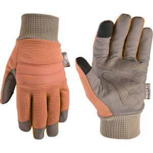 Women's Synthetic Leather Winter Lined Knit Wrist
